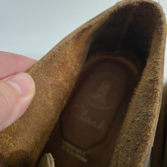 Clarks Desert Trek Brown Beeswax Leather Shoes chukka brown mens 10.5/11